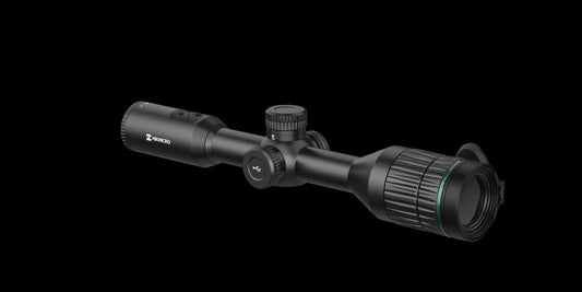 HIKMICRO Alpex A50T-S Night Vision scope, features a 30mm tube for mounting, designed for day and night use with airguns and rimfire.