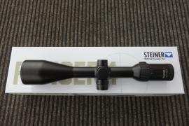 Steiner Ranger 4 6-24x56 scope displayed on a box, highlighting its sleek design and precision optics ideal for long-range targeting.
