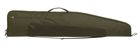 Beretta Gamekeeper Evo Rifle Slip with a strap, designed for carbines with mounted scopes, crafted from scratch-resistant polyester. Available in two sizes.