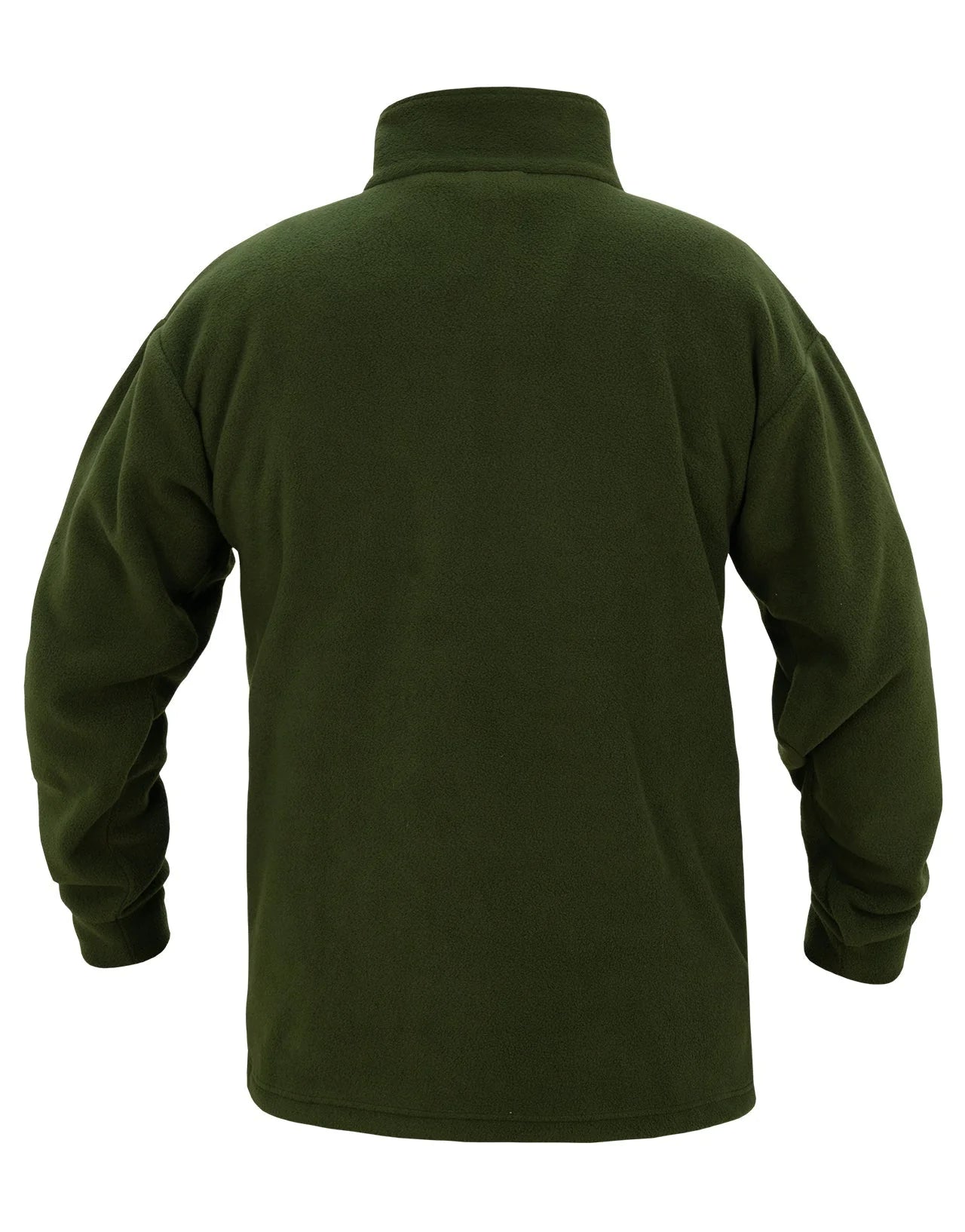 Swazi Doughroaster Fleece Jumper, featuring a high collar and large zippered kangaroo pocket, shown from the front and back, ideal for warmth and comfort.