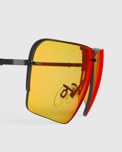 Ranger Edge Lens sunglasses with yellow lenses, part of the RIACT A.I & Claysight collection, featuring a stylish, modern design suitable for various activities.