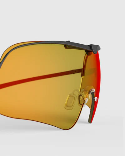 Ranger Falcon Lens sunglasses featuring orange lenses, ideal for RIACT A.I & Claysight use, designed as stylish and functional eyewear accessory.