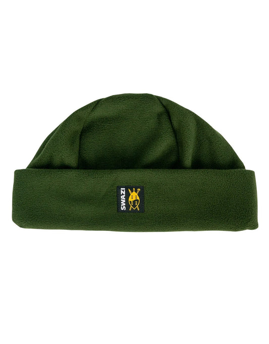 Swazi Hasbeanie | Classic Warm Fleece Beanie featuring a soft microfleece design, adorned with a bee logo, ideal for cold weather.