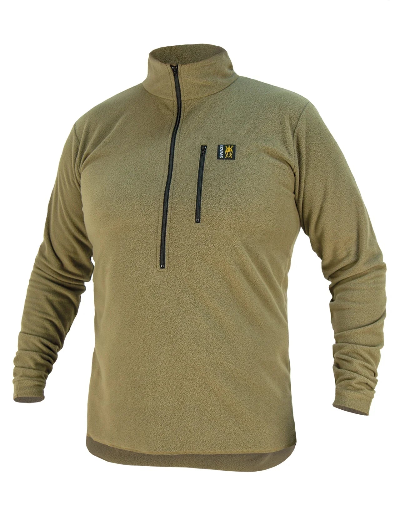 Swazi Micro Shirt, a warm, breathable fleece jumper with YKK® zipper and large pockets, ideal for comfort and practicality.