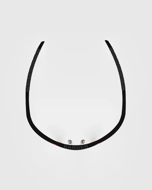 Ranger Phantom 2.0 Frame & 3 Lens Kit featuring a black headband with red text, designed for clay shooting and outdoor activities.