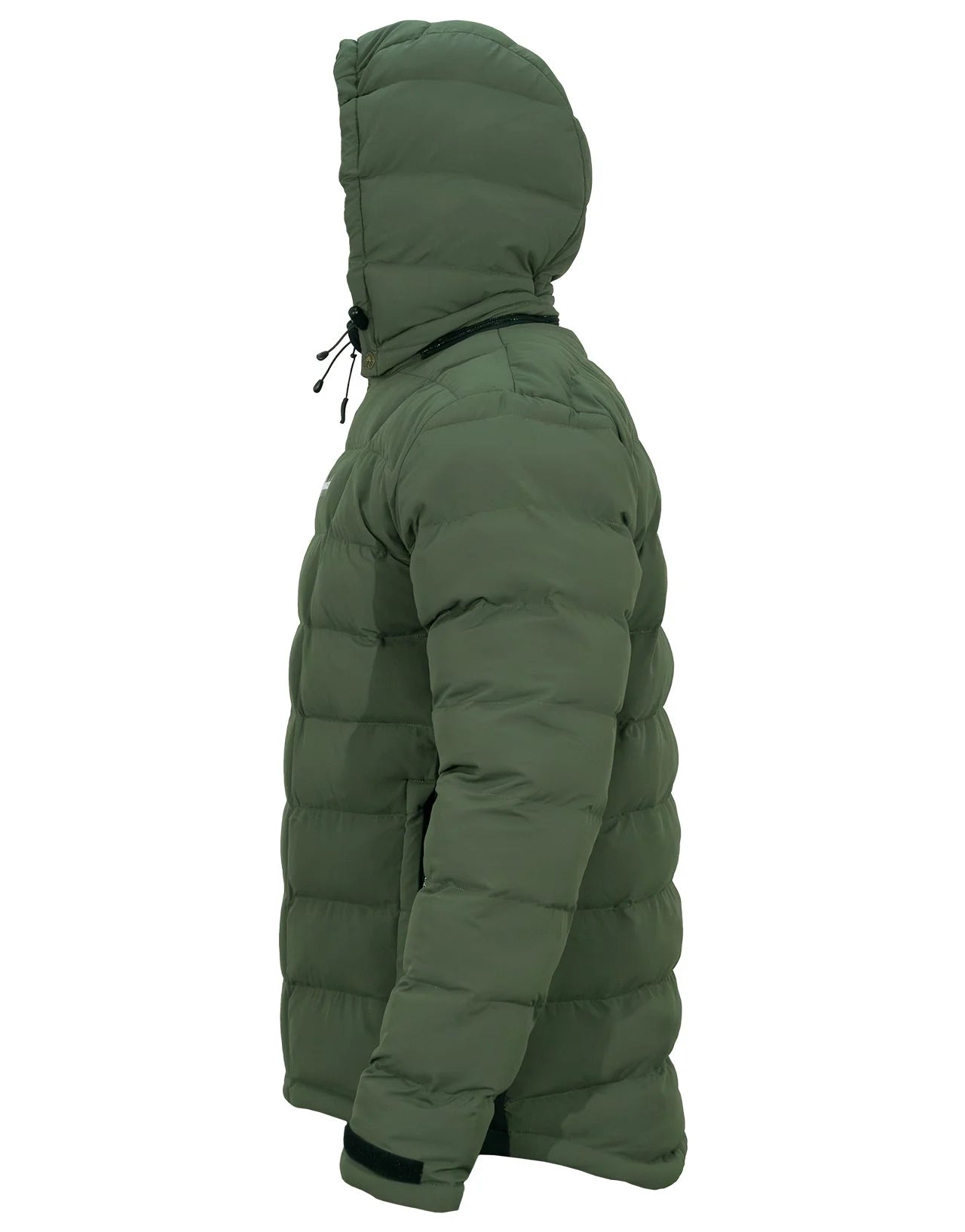 Swazi Puffadder Men's Puffer Jacket featuring a tailored cut, detachable hood, adjustable hem, and full-length YKK® zipper. Ideal for cold weather.