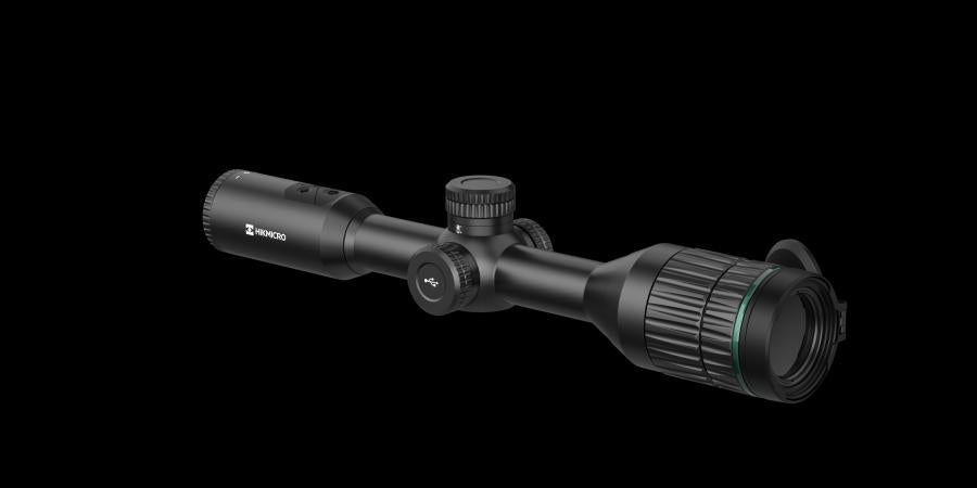 HIKMICRO Alpex A50T-S Night Vision scope, features a 30mm tube for mounting, designed for day and night use with airguns and rimfire.