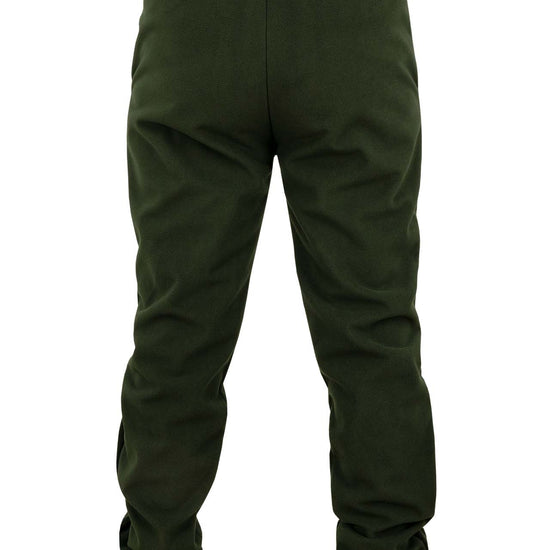 Back view of Swazi 4WD Pants, showcasing windproof fleece material, deep pockets, and zipper cuffs for easy boot access. Ideal for comfort and warmth.