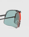 Ranger Falcon Lens sunglasses with red-tinted lenses, showcasing RIACT A.I & Claysight technology. Perfect accessory for stylish, high-performance eyewear.