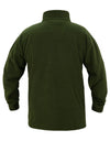 Swazi Doughroaster Fleece Jumper, featuring a high collar and large zippered kangaroo pocket, shown from the front and back, ideal for warmth and comfort.