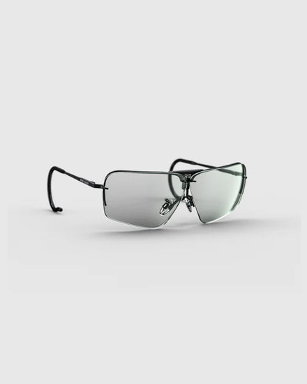 Ranger Edge Frame | Matte Black sunglasses featuring angular lenses and adjustable nose bridge for a custom fit, displayed on a plain background.
