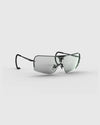 Ranger Edge Frame | Matte Black sunglasses featuring angular lenses and adjustable nose bridge for a custom fit, displayed on a plain background.