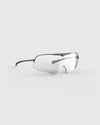 Ranger Falcon Pro Frame | Black safety glasses with sporty lens shape, soft silicone nose pads, and CombatCoat™ finish on a white surface.