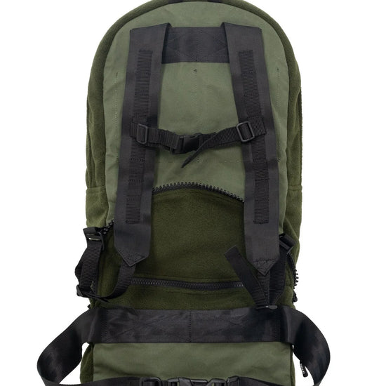 Swazi Two Compartment Buffalo Bag | 33L, featuring black straps, durable design, two main compartments, and a black buckle for enhanced utility and comfort.