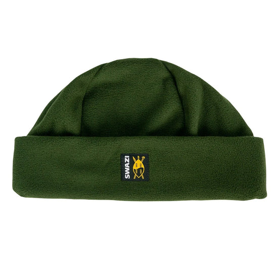 Swazi Hasbeanie | Classic Warm Fleece Beanie featuring a soft microfleece design, adorned with a bee logo, ideal for cold weather.