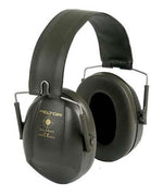 3M Peltor Bullseye Ear Defenders featuring a slimline design, shown in a close-up view highlighting the ear pad and audio equipment details.