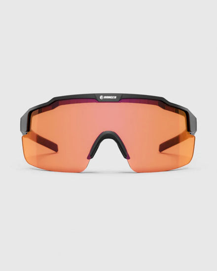 Ranger SuperShot - Black Frame & 3 Lens Magnetic Kit featuring sleek sunglasses with interchangeable lenses for optimal clarity in shooting conditions.