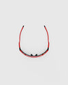 Ranger SuperShot - Crimson Frame & 3 Lens Magnetic Kit: Red and black sunglasses with interchangeable lenses, ideal for various light conditions, enhancing shooting accuracy.