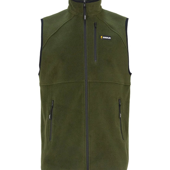 Swazi Sherpa Vest | Warm, Versatile Fleece Gilet with zippers, large pockets, and a cosy fleece collar, ideal for carrying essentials and layering comfortably.