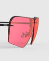 Ranger Edge Lens sunglasses from RIACT A.I & Claysight, showcasing sleek design with prominent pink lenses, ideal for stylish eyewear enthusiasts.